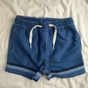 Hanna Andersson Navy Blue Color block Swim trunks 18-24 Months